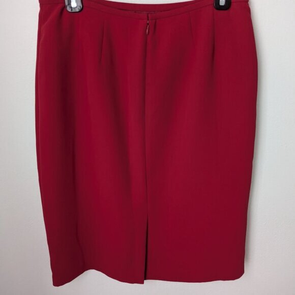 Vintage Evan Picone Women's Red 2 Piece Suit Jacket & Skirt Set, 10 - Picture 9 of 10